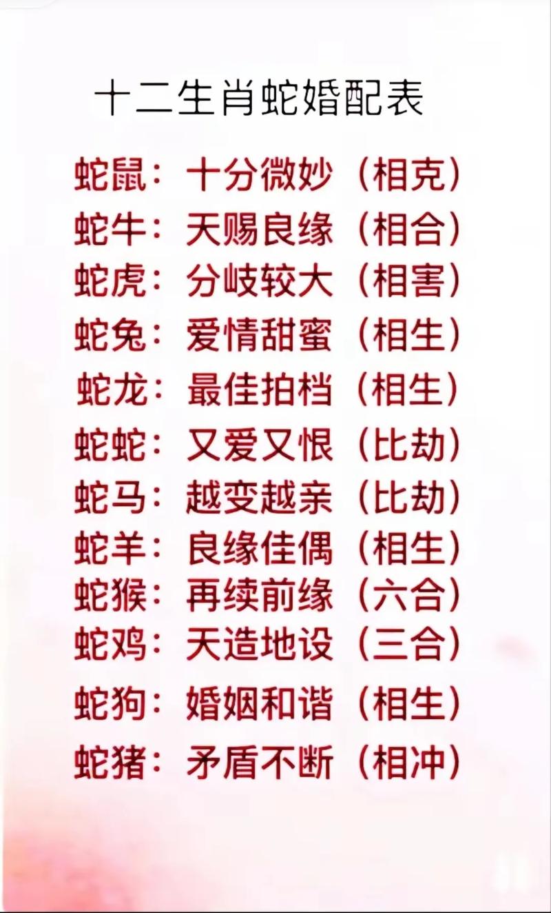 蛇和什么生肖婚配最好,蛇和什么生肖婚配最好呢