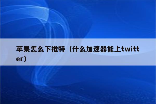 可以上推特的加速器，可以上推特的加速器便宜
